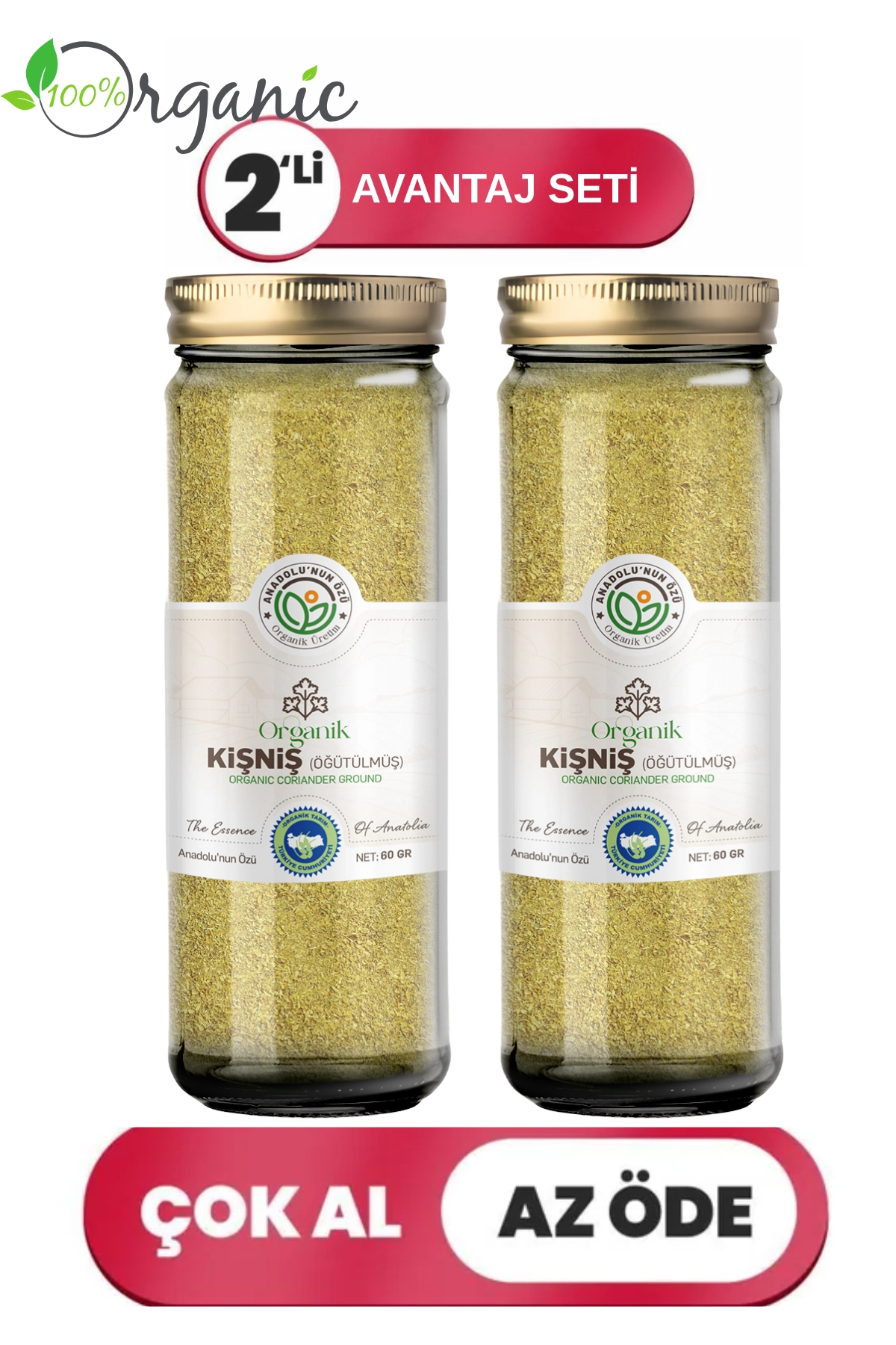 Organik%20Kişniş%20(Öğütülmüş)%202’li%20Set