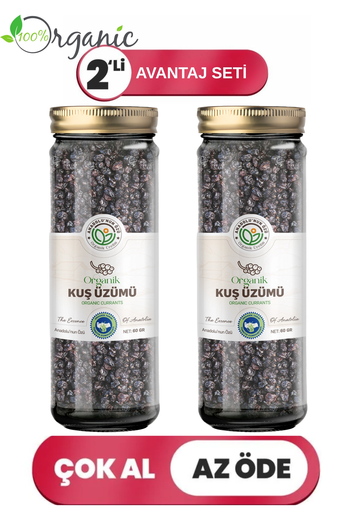 Organik%20Kuş%20Üzümü(Dolmalık)%202’li%20Set