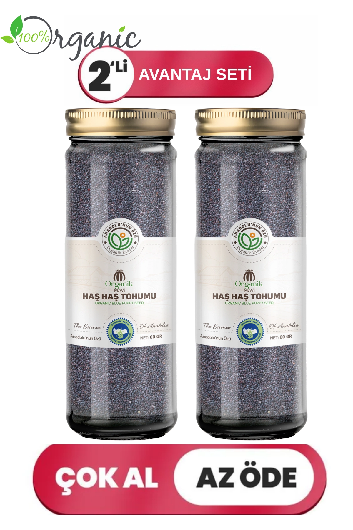 Organik%20Haşhaş%20(Mavi)%202’li%20Set