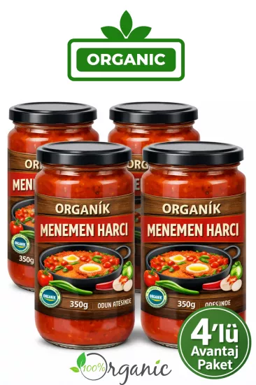 Organik Menemen Harcı 4’lü Set