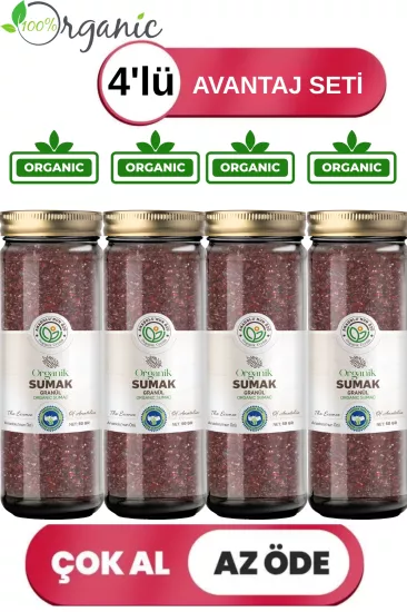 Organik Sumak Granür 4’lü Set